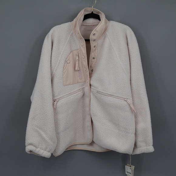 FP Movement x Hatch Hit The Slopes Fleece Jacket Womens Small Neutral Full Zip - Picture 1 of 16